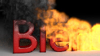 Blender Fire Smoke Text Animation