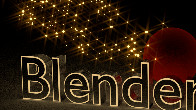 Blender Text with Sparkling Background